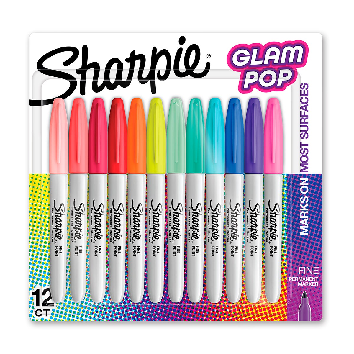 X0000NE20702-Sharpie® Glam Pop Permanent Markers - Fine Point