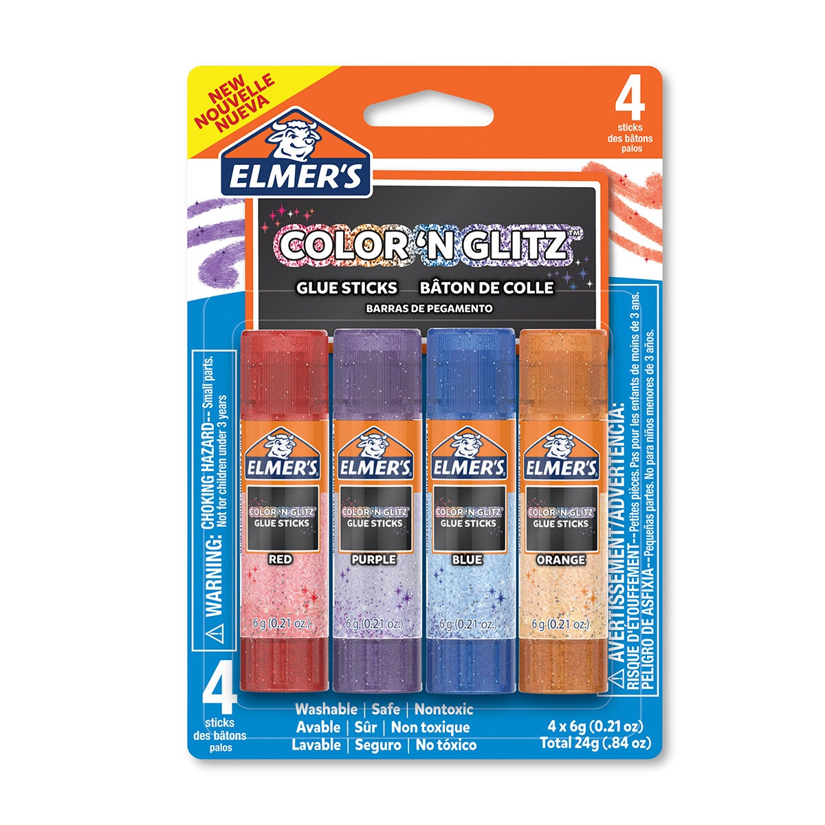 X0000NE20713-Elmer’s® Color ’N Glitz Glue Sticks