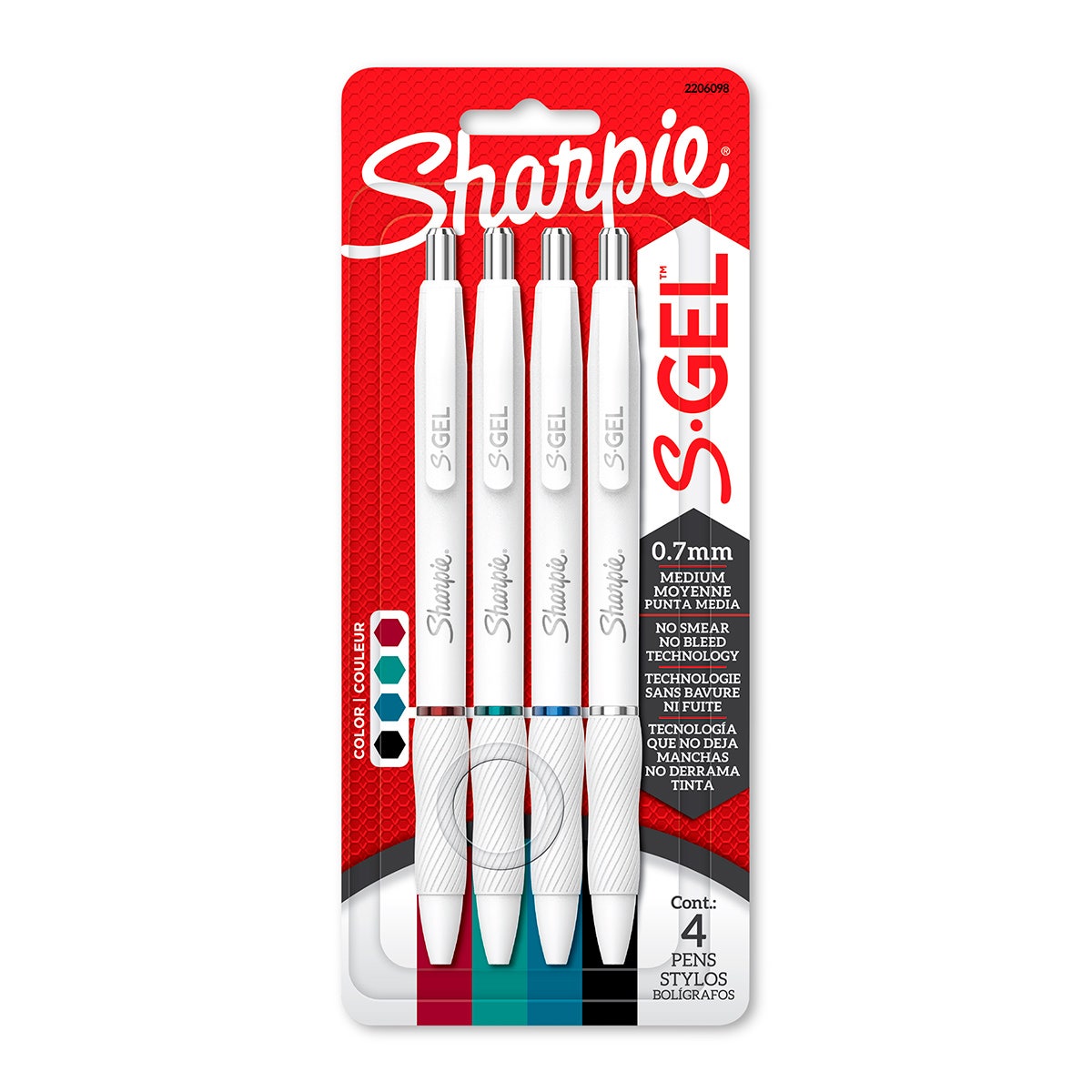 X0000NE20717-Sharpie® S-Gel White Fashion Barrel Gel Pens