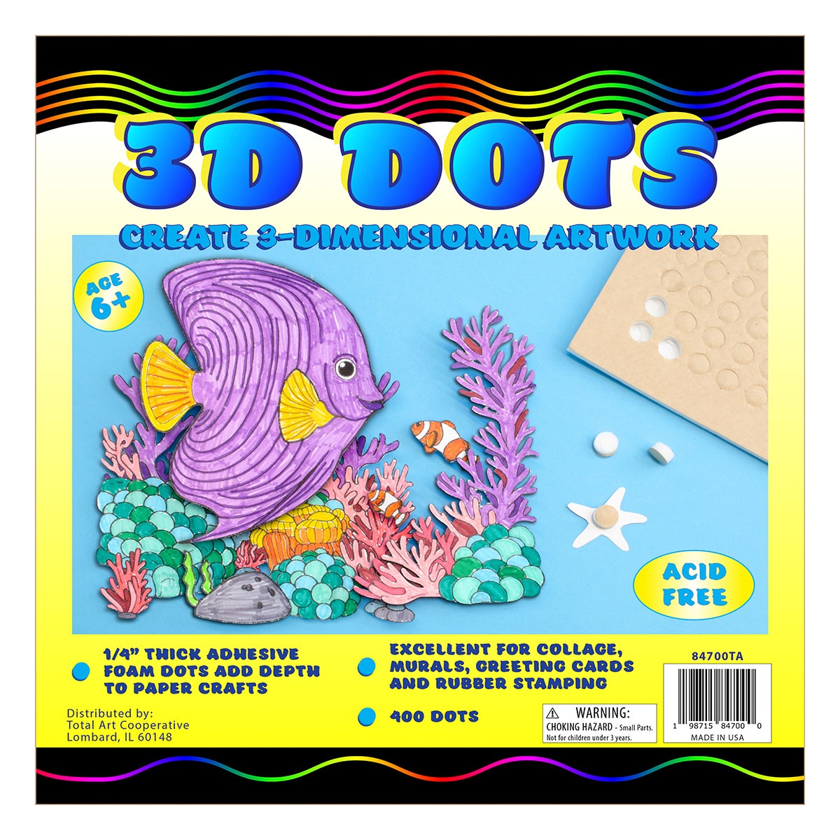 NE20763-3D Adhesive Foam Dots - Pack of 400