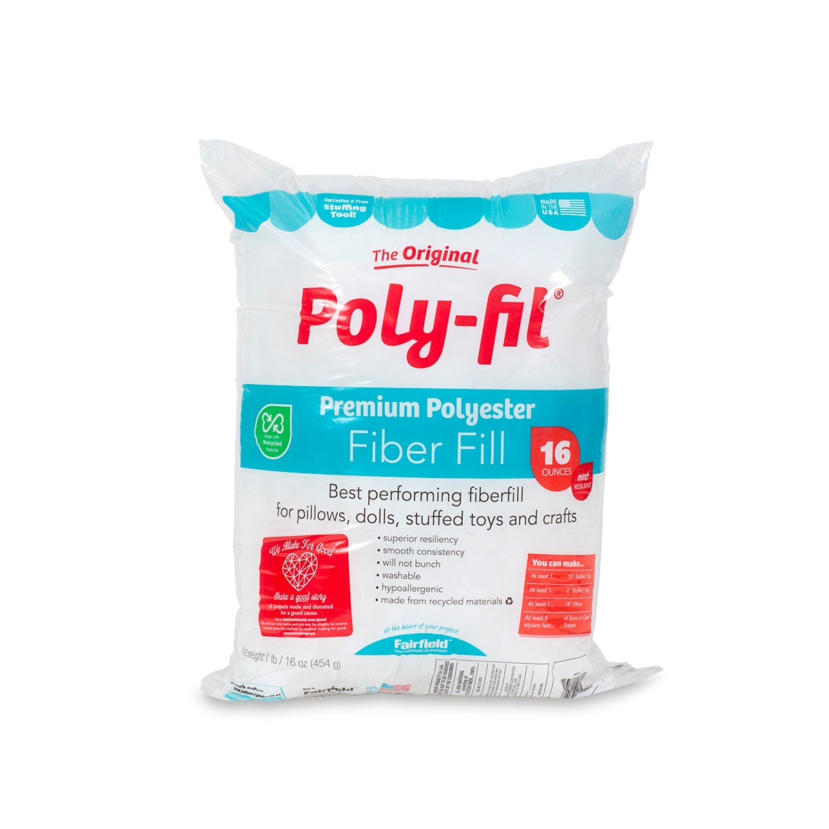 NE20764-Poly-Fil® Premium Fiber Fill - 16 oz.