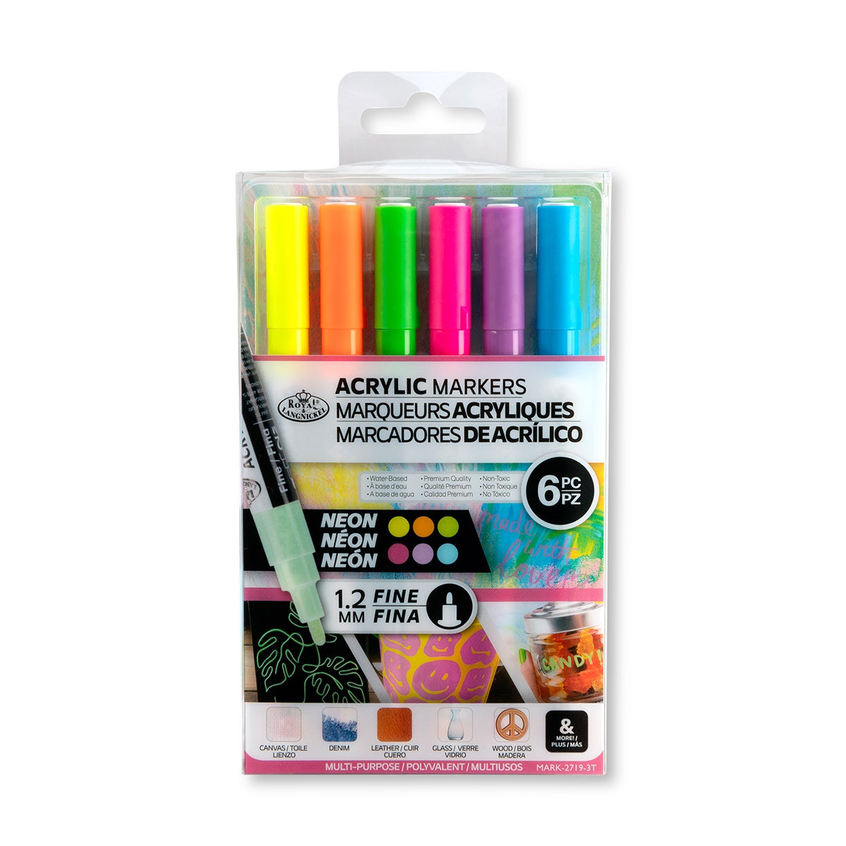 NE20811-Royal & Langnickel® Acrylic Neon Markers