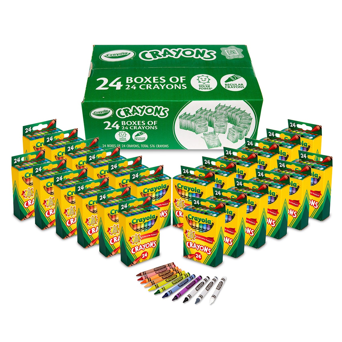 NE20829-Crayola® Standard Wax Crayons - Pack of 24 Boxes