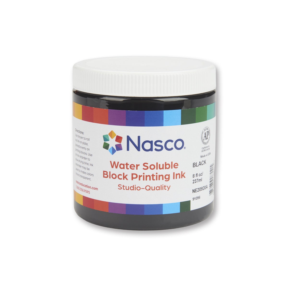 X0000NE20920-Nasco Water-Soluble Block Printing Ink - 8-oz. Jar