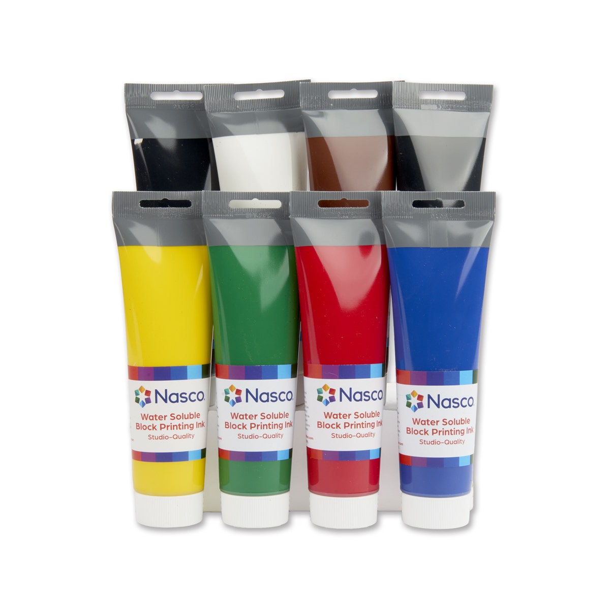X0000NE20924-Nasco Water-Soluble Block Printing Ink - Sets of 8