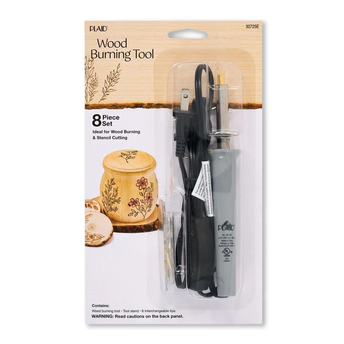 NE20940-Plaid® Decorative Wood Burning Tool Kit - 8 Piece Set