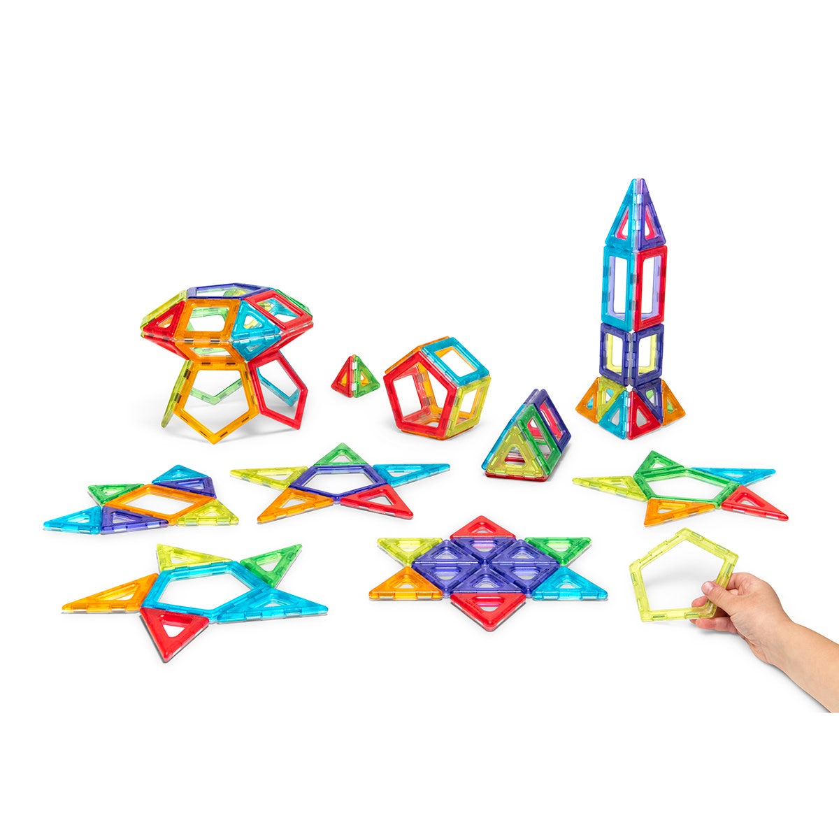 NE30265-Polydron® Translucent Magnetic Polydron Exploration Set