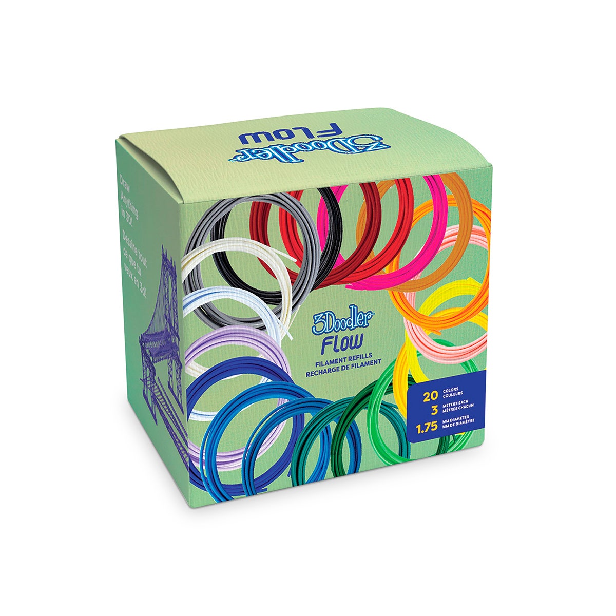 NE30512-3Doodler® Flow Plastic Filament Refill Box