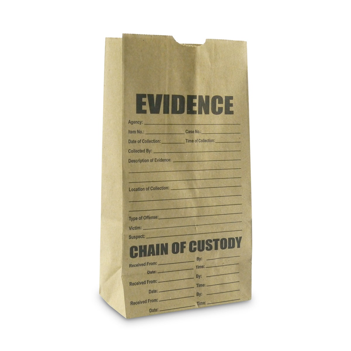 X0000NE30515-Paper Evidence Bags - Pack of 100