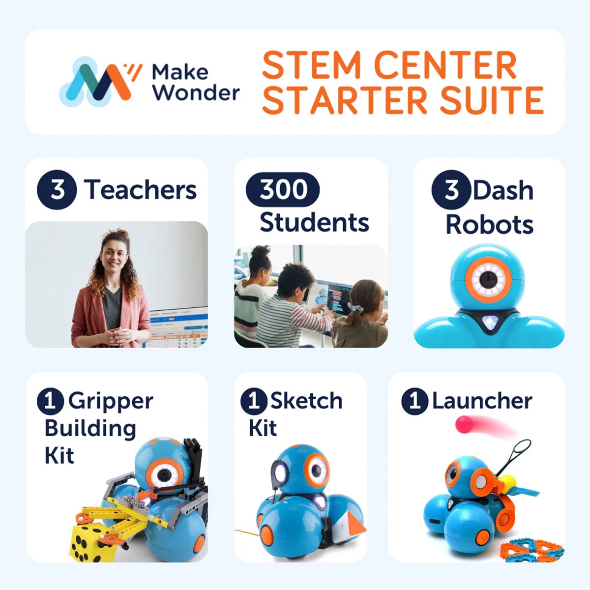 X0000NE30625-Wonder Workshop Make Wonder STEM Center Starter Suite