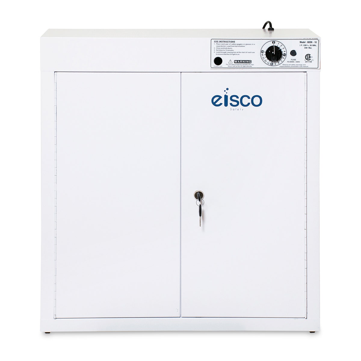 NE30678-Eisco® UV Goggle Sanitizer Cabinet