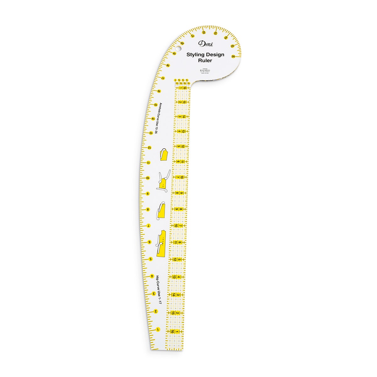 NE40128-Dritz 24 in. Styling Design Ruler