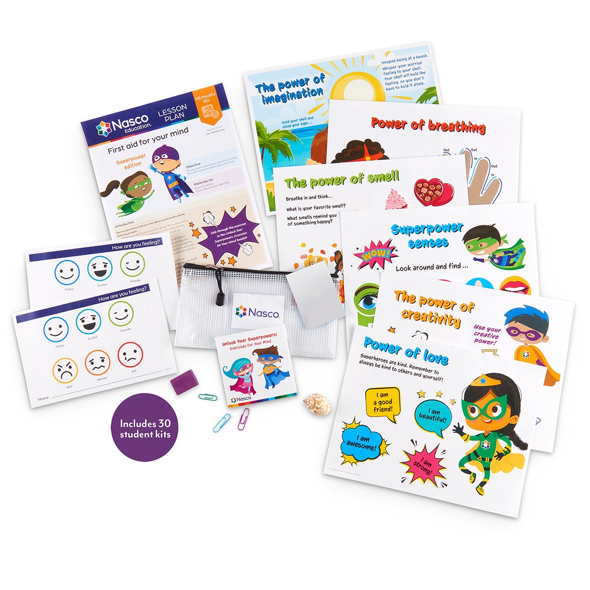 NE40156-Nasco First Aid Classroom Kit: Student Mental Health for Grades K–5