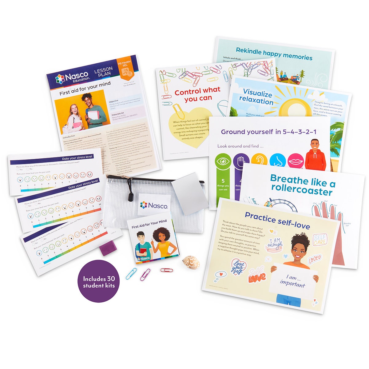 NE40157-Nasco First Aid Classroom Kit: Student Mental Health for Grades 6–12