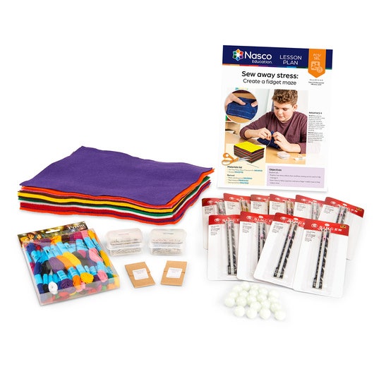 NE40163-Nasco Sew Your Stress Away Classroom Kit