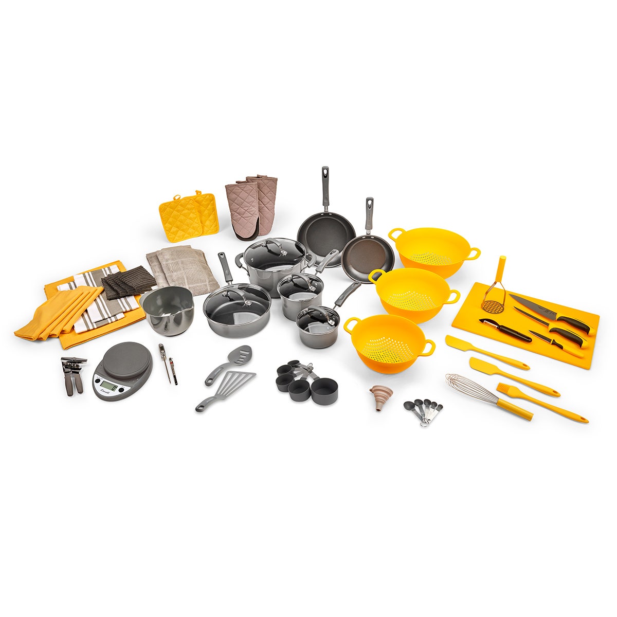 NE40281-Nasco Deluxe Color-Coded Kitchen Kit - Yellow/Gray