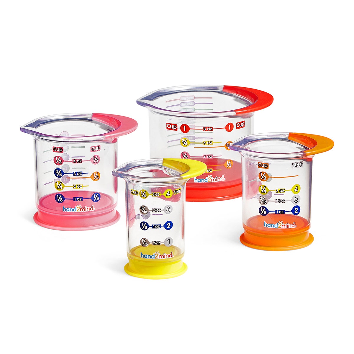 NE40428-Learning Resources® Rainbow Fraction Liquid Measuring Cups