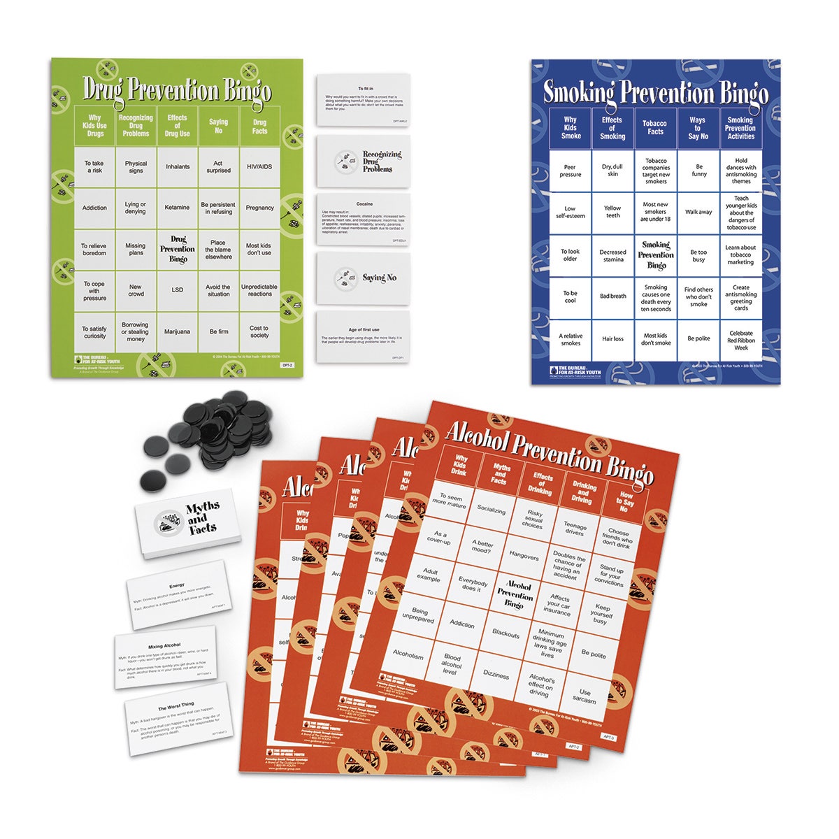 NE40551-Nasco Substance Abuse Prevention Bingo Set