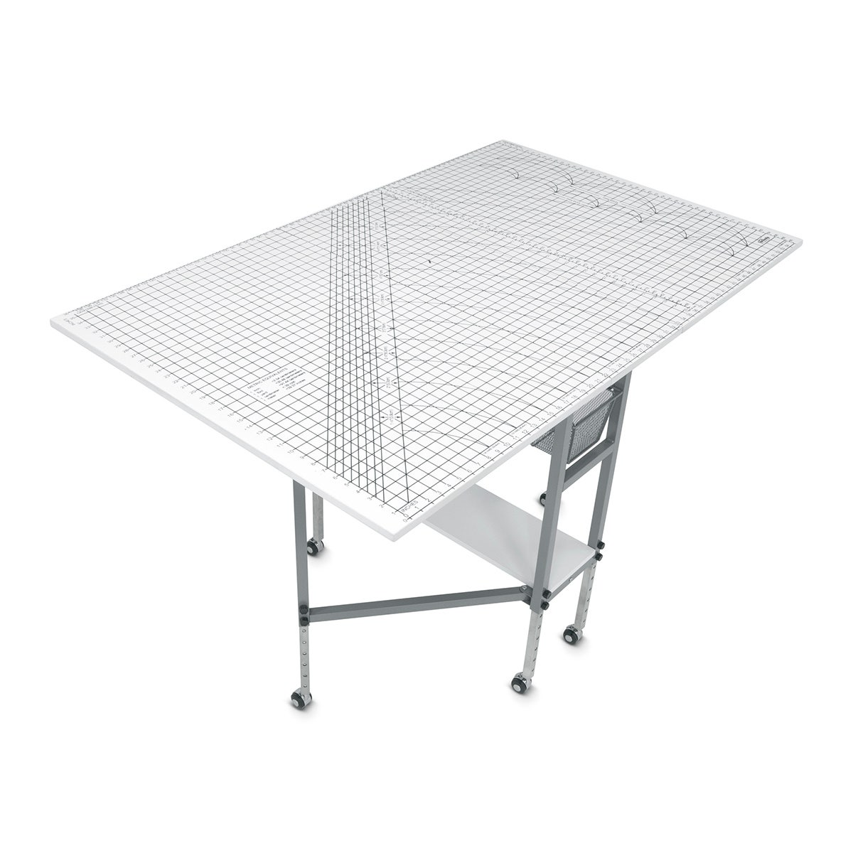 NE40554-Folding Fabric Cutting Table with Grid