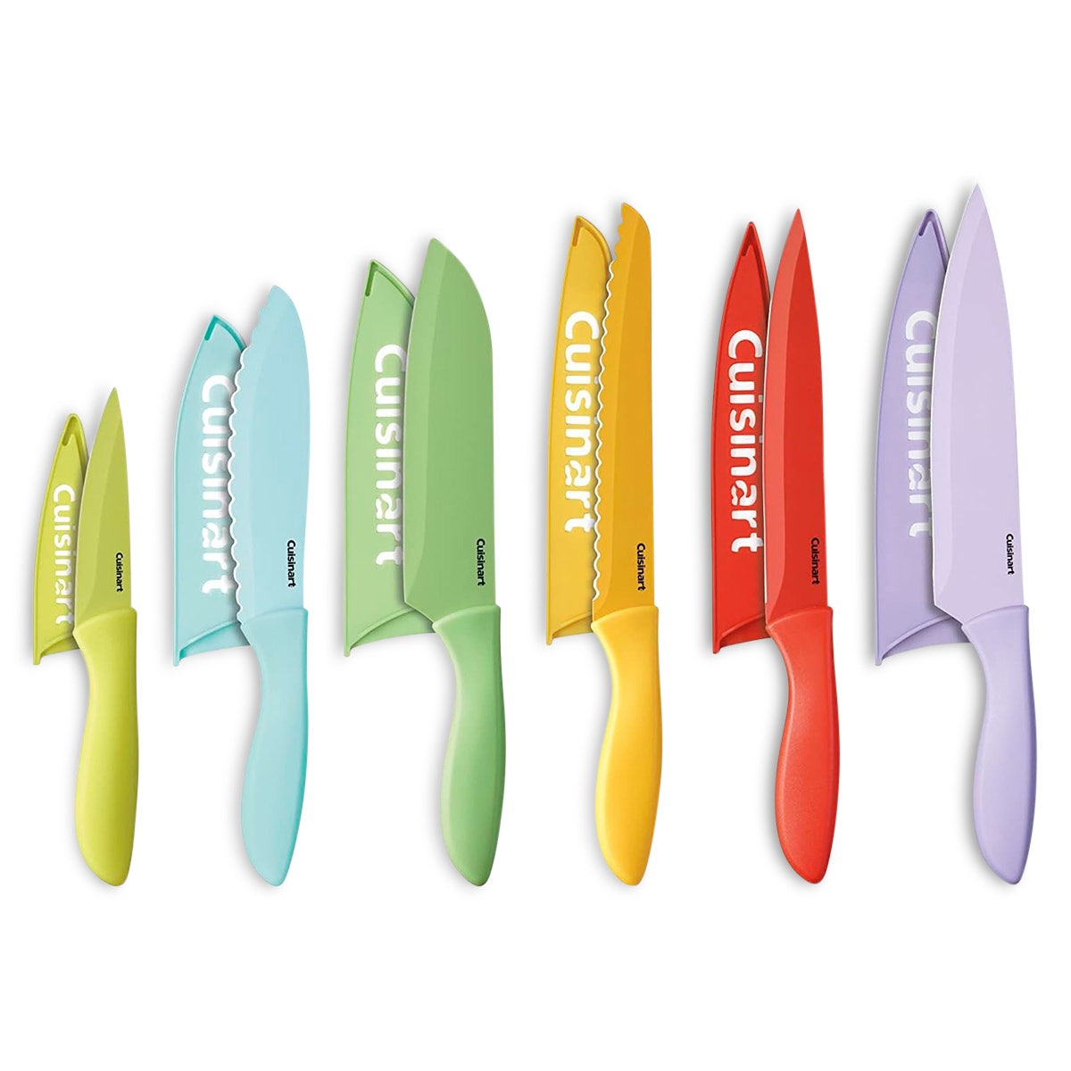 NE40565-Cuisinart® Advantage® 12-Piece Ceramic Coated Color Knife Set 