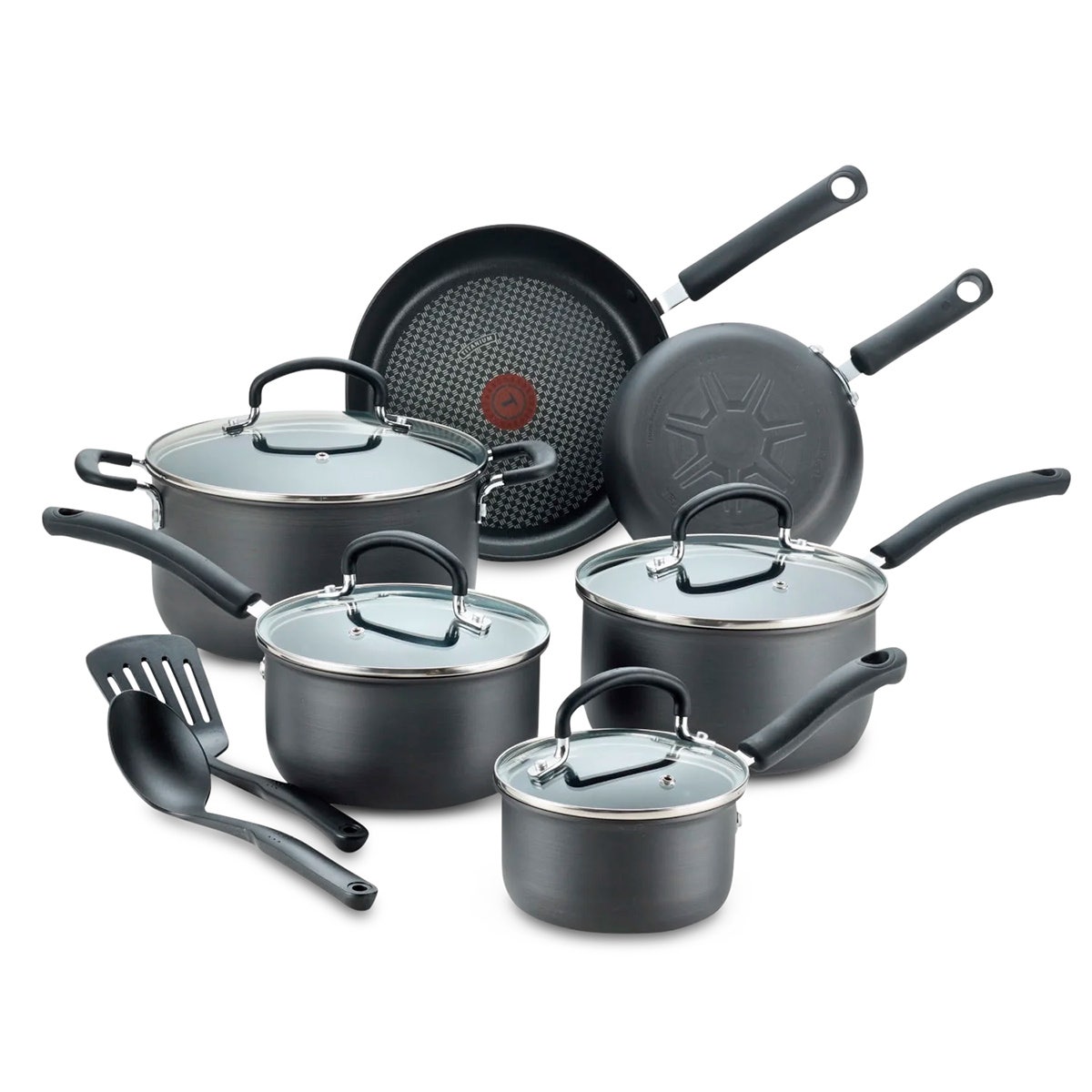 NE40587-T-fal Ultimate Hard Anodized Nonstick Cookware Set