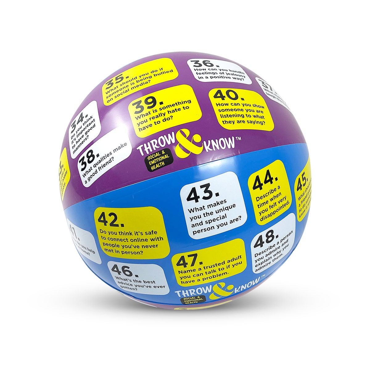 NE40698-Social and Emotional Health Throw & Know™ Activity Ball