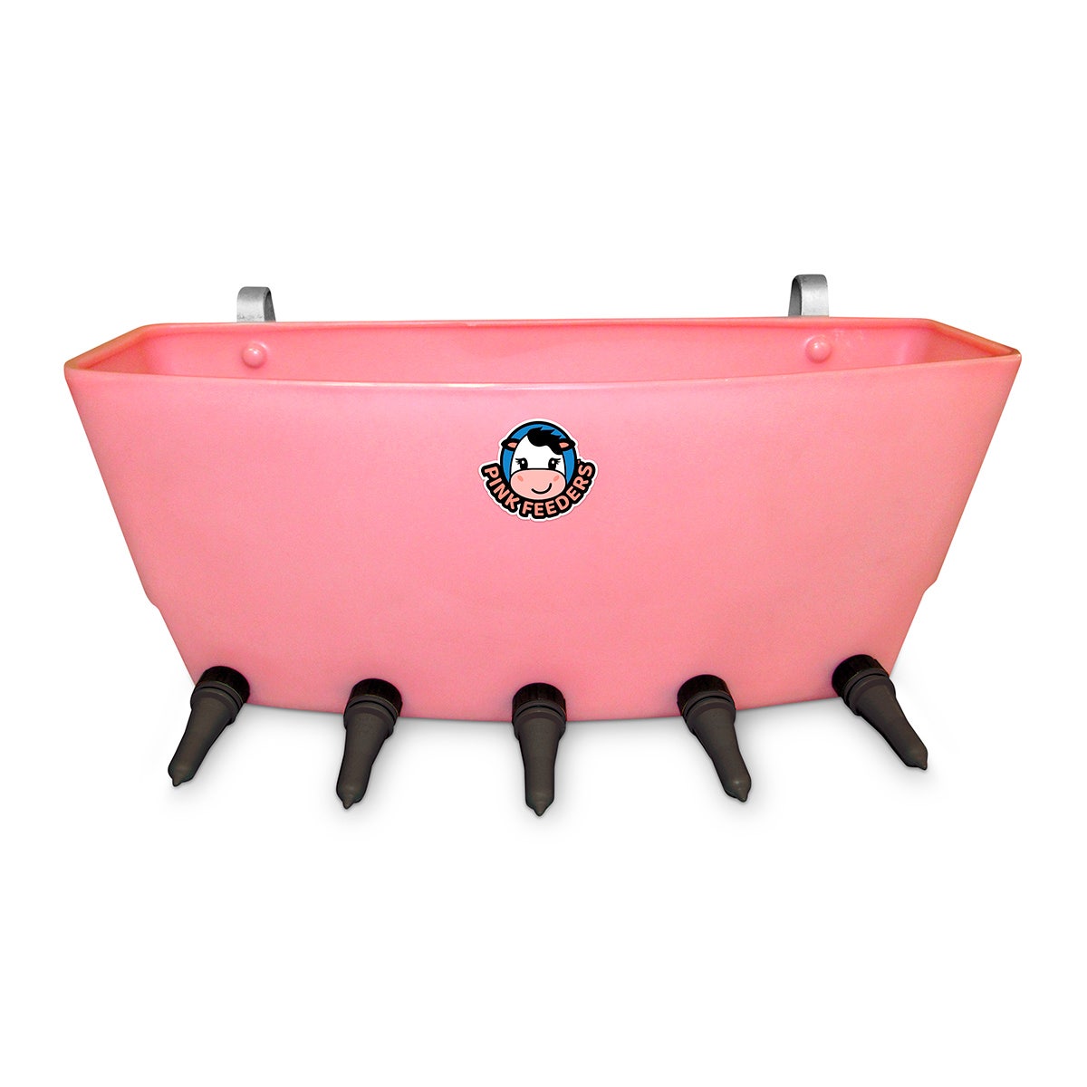 NE50025-Pink Feeders® Multi-Teat Open Feeder - Pull-Through 5-Teat Calf Feeder - 8 Gallons
