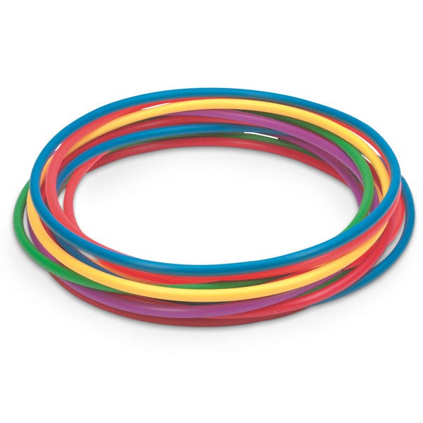PE00402-24 in. Economy Plastic Hoops - One Dozen