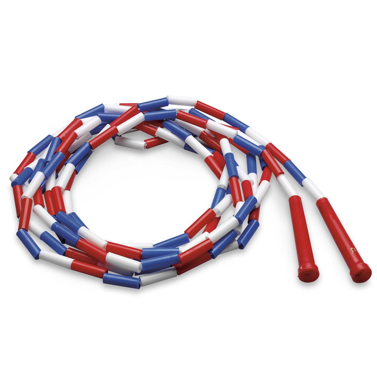 PE00412-16-ft. Plastic Segmented Rope - Red, White & Blue