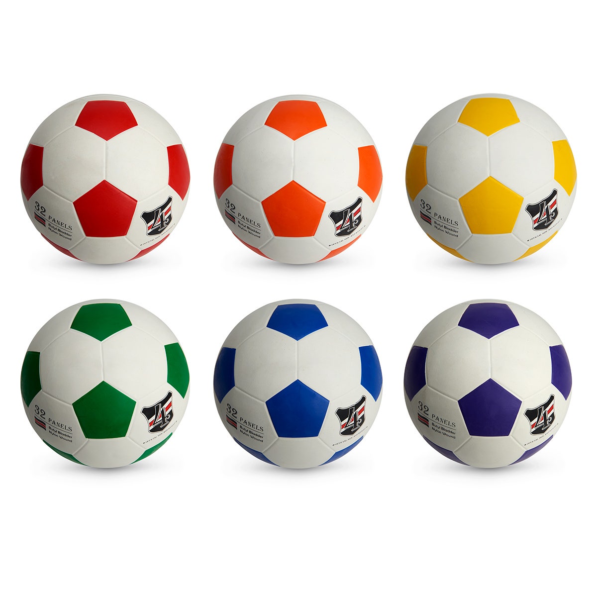 PE02726-Nasco Rubber Multi-Color Soccer Ball Set - Size 4