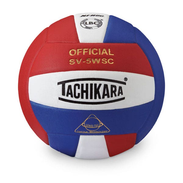 PE03108-Sensi Tec® Indoor Volleyball by Tachikara® - Red/White/Blue
