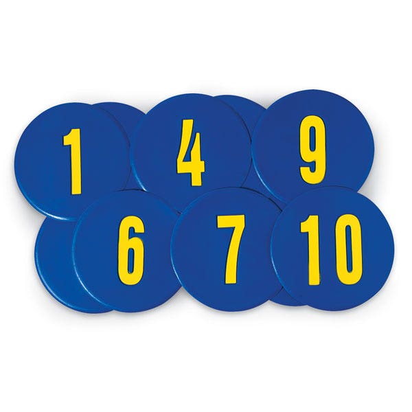 PE03570-9 in. dia. Poly Spots - Numbered 1-10