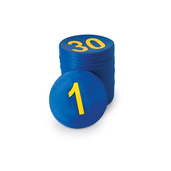 PE03571-5 in. dia. Poly Spots - Numbered 1-30