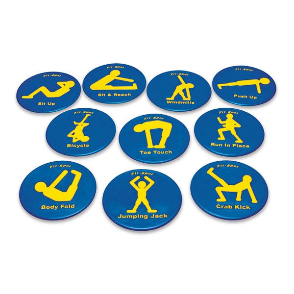 PE04041-9 in. Fitness Spots - Set of 10