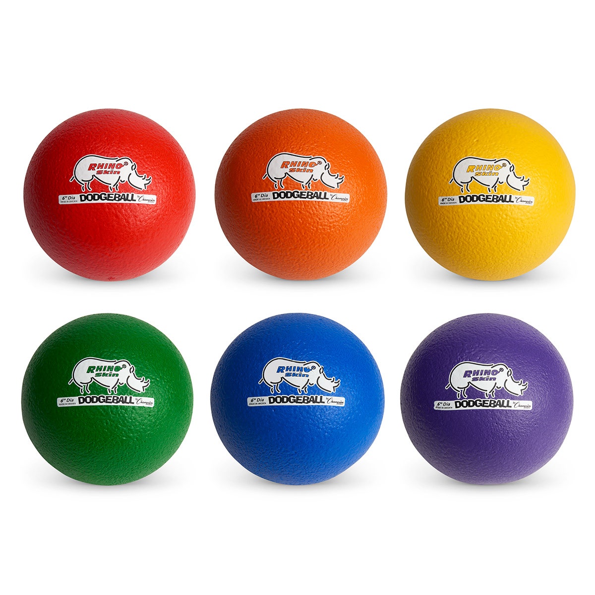 PE04237-RHINOskin™ Multi-Color Dodgeballs, 6 Balls