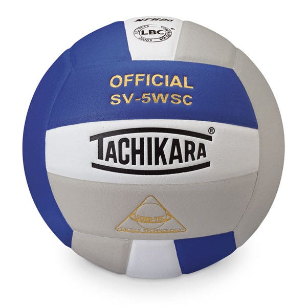 PE05400-Sensi Tec® Indoor Volleyball by Tachikara® - Royal/White/Silver
