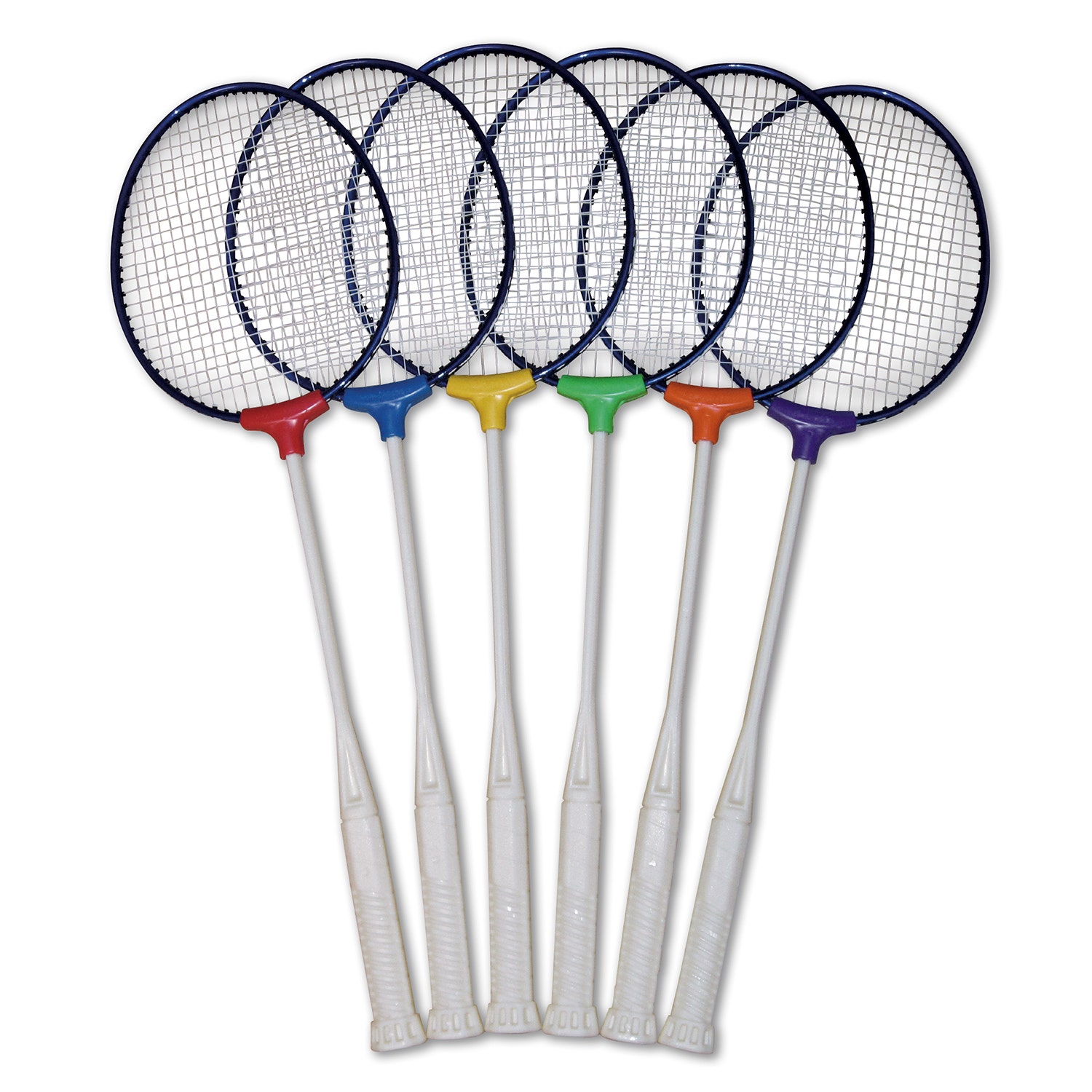 PE06786-Pick-A-Paddle® Institutional Badminton Racquets - Set of 6 Colors