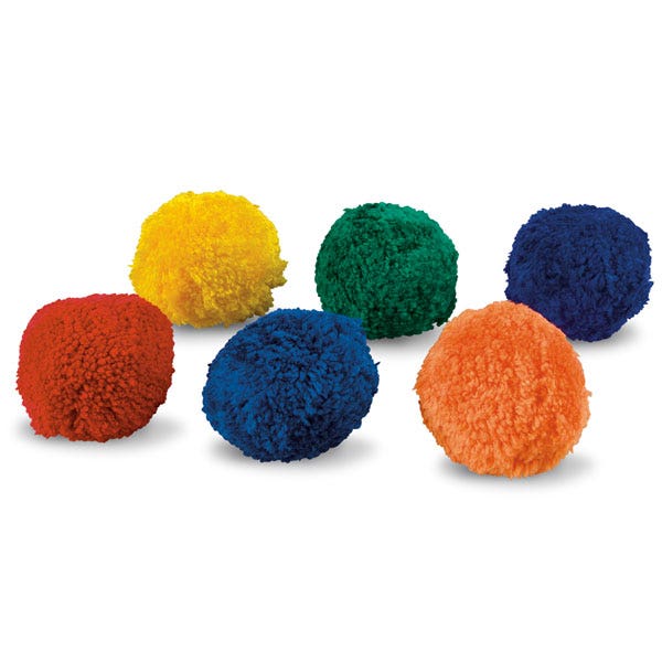 PE08265-Fleece Ball Set of 6 - 3 in. each