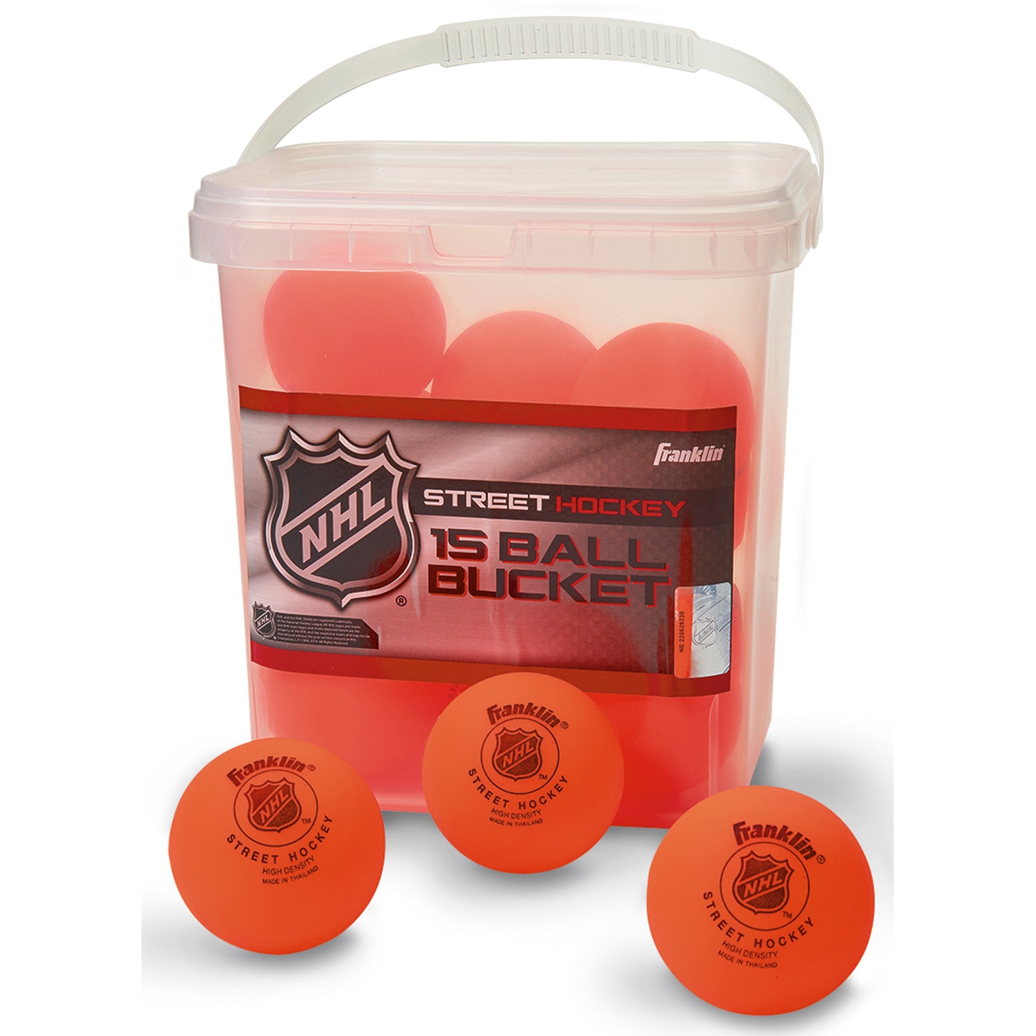 PE08340-Franklin® NHL® Street Hockey Ball Bucket