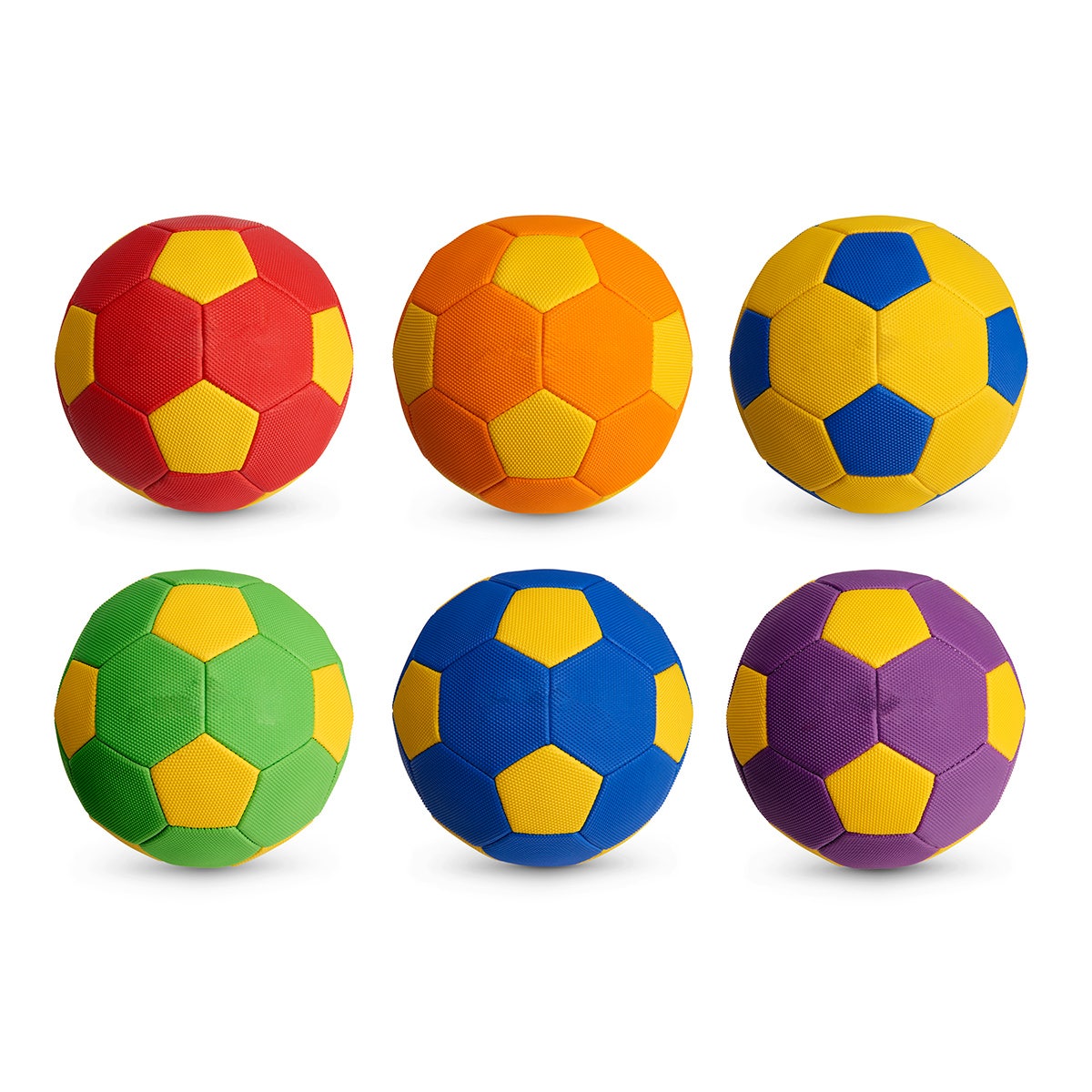 PE08702-Nasco Soft Tek Soccer Balls, Size 5 - Set of 6