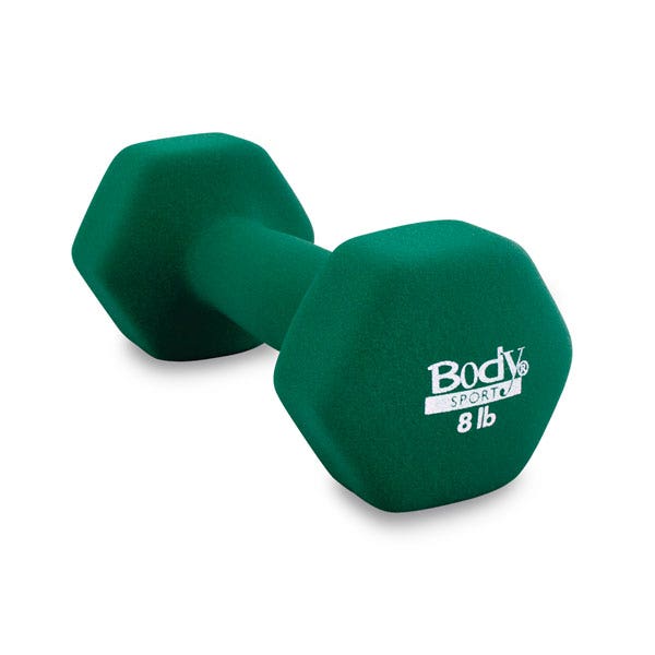 PE08873-Body Sport® Neoprene Colored Dumbbell - 8 lb., Green