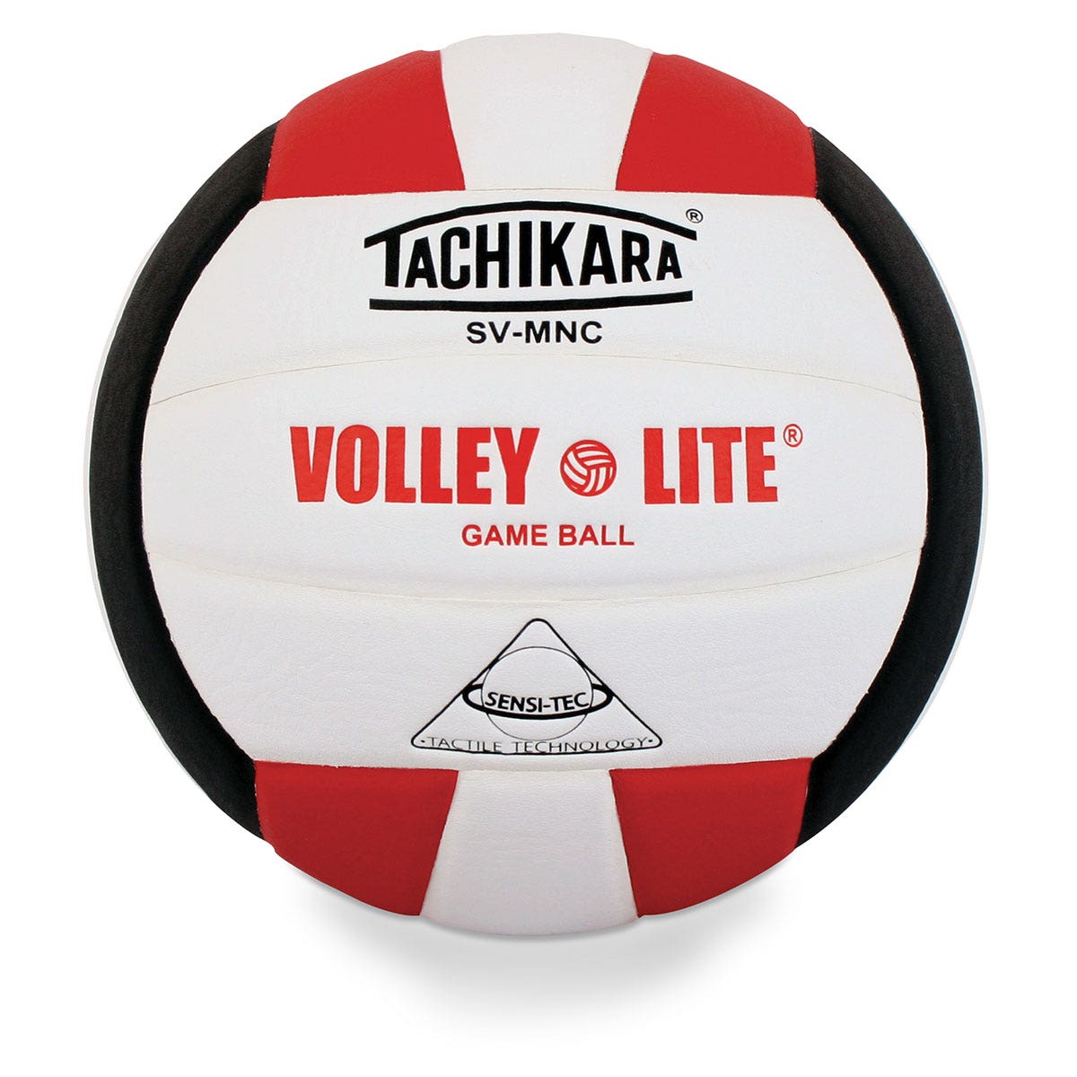 PE09654-Tachikara® SVMN Volley-Lite® Volleyball - Scarlet/White/Black