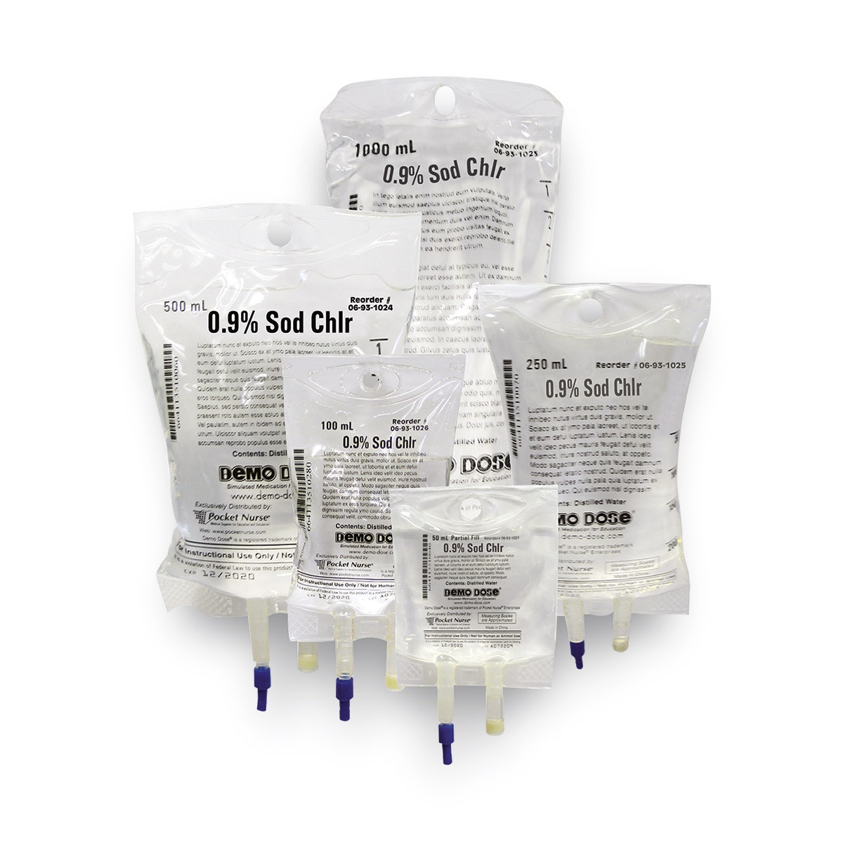 X0000PN01187-Demo Dose® Simulated IV Fluid, 0.9 NaCl