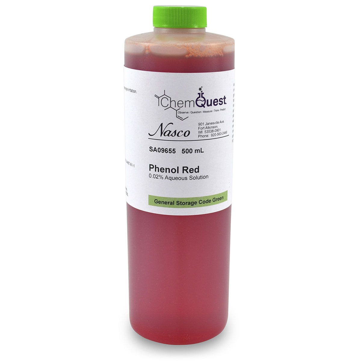 SA09655-Phenol Red, 0.02% Concentrate - 500 ml