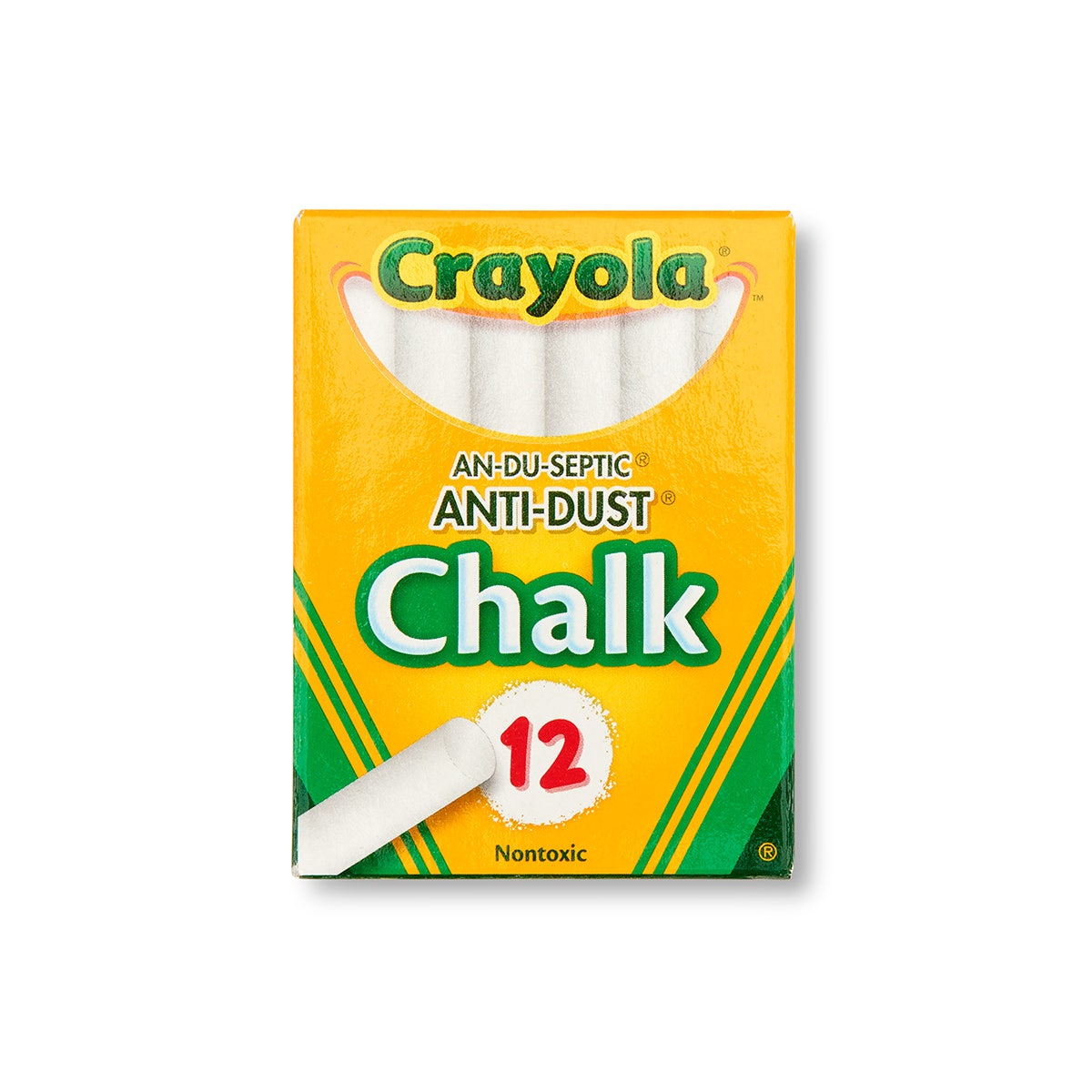 SB09901-Crayola® White Anti-Dust® Chalk - Box of 12