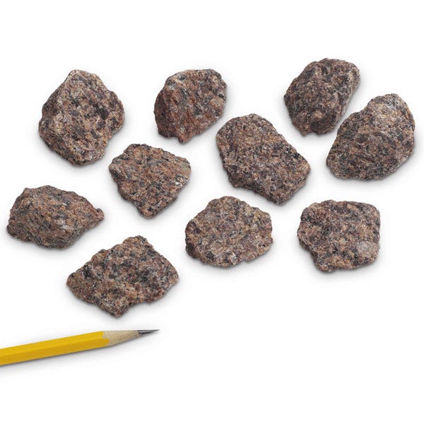SB10641-Granite (Pink - Coarse-Grained) - Bag of 10 (3 cm x 4 cm Specimens)
