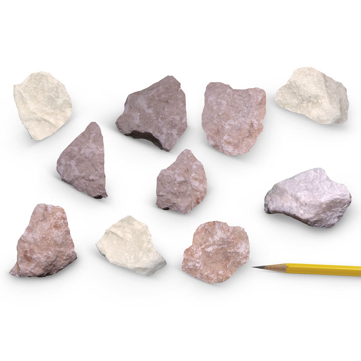 SB10666-Marble (White to Gray, Medium) - Bag of 10 (3 cm x 4 cm Specimens)