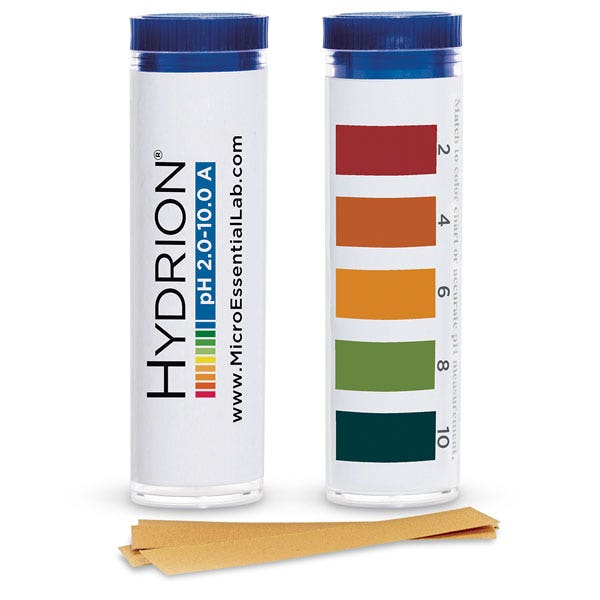 X0000SB10881-Hydrion pH Strips, Pkg. of 10 Vials