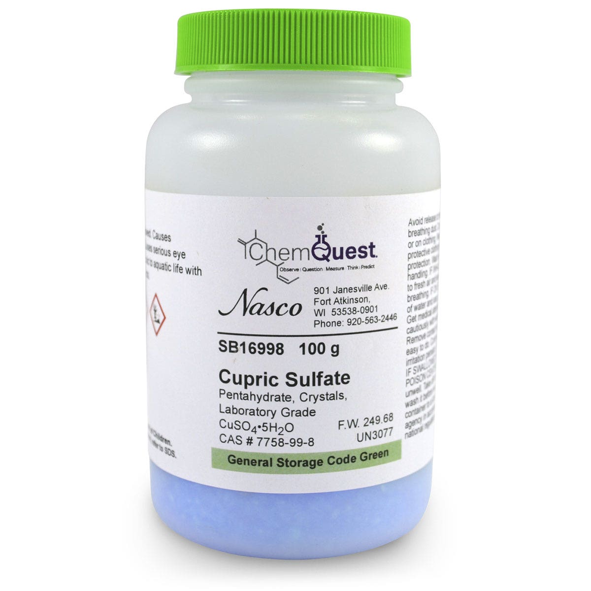 SB16998-Cupric (ll) Sulfate - 100 g, Crystals, Lab