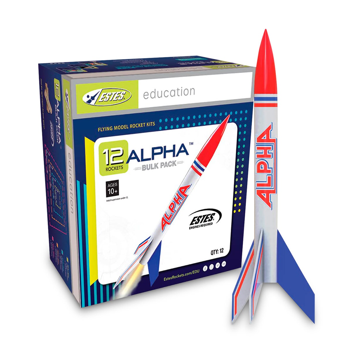 SB22598-Estes® Alpha - Skill Level 1, Bulk Pack of 12 Rockets